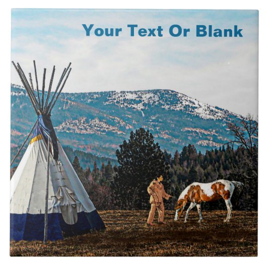 Tipi - Winterkamp Tegeltje (Voorkant)