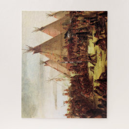 Tipis Sioux Oorlogsraad George Catlin Rond 1850  Legpuzzel