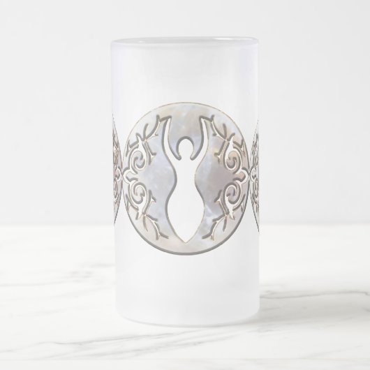 Tiple Moon Moonstone Goddess Matglas Bierpul (Center)