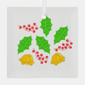 Tipo Cuadrado Feliz Navidad Glas Ornament (Achterkant)
