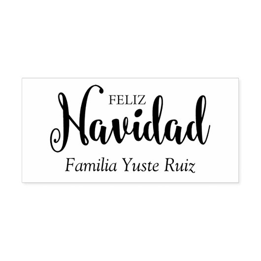 Tipografía Feliz Navidad en Español Rubberstempel (Afrduk)