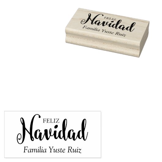 Tipografía Feliz Navidad en Español Rubberstempel (Gestempeld)