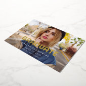 tipografie Foto Graduation Party Gold Folie Uitnodiging (Gedraaid)