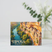 Tipova-klooster Moldavië Briefkaart (Staand voorkant)