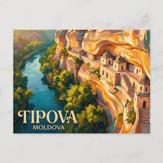 Tipova-klooster Moldavië Briefkaart (Voorkant)