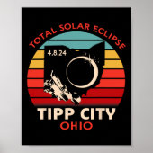  Tipp Stad Ohio Totale Zonsverduistering 2024 Poster (Voorkant)