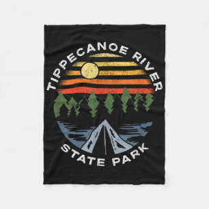 Tippecanoe River State Park Indiana bos kamperen Fleece Deken