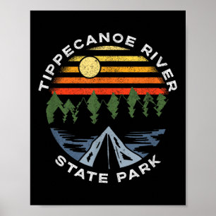 Tippecanoe River State Park Indiana Bos Kamperen Poster