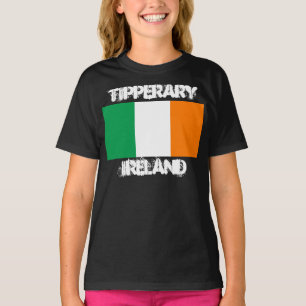 Tipperary, Ierland met Ierse vlag Meisjes T-shirt