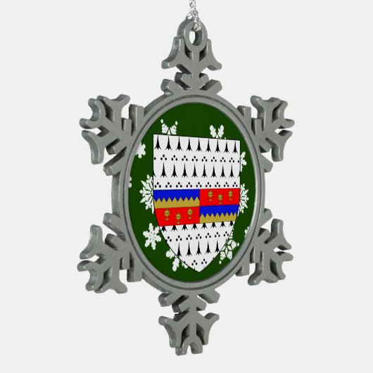 Tipperary Ireland Crest Irish Tin Sneeuwvlok Ornament (Links)