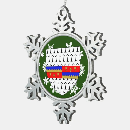 Tipperary Ireland Crest Irish Tin Sneeuwvlok Ornament (Rechts)
