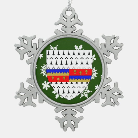 Tipperary Ireland Crest Irish Tin Sneeuwvlok Ornament (Voorkant)