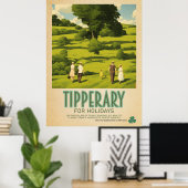 Tipperary Ireland, Retro Irish Travel Advert Poster (Thuiskantoor)