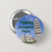 Tipping geaccepteerd hier Button (Voorkant /achterkant)