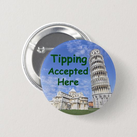 Tipping geaccepteerd hier Button (Voorkant /achterkant)