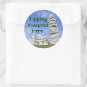 Tipping geaccepteerd hier Sticker (Tas)