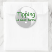 Tipping is een goede karma tip pot sticker (Tas)