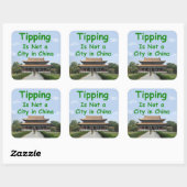 Tipping is geen stad in China - tip pot sticker (Vel)