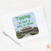 Tipping is geen stad in China - tip pot sticker (Envelop)