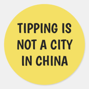 Tipping is geen stad in China tip pot stickers