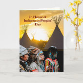 Tippis op de Dag van de Inheemse Volkeren bij zons Kaart (Gele Bloem)