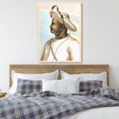 Tippoo Sultan (1749-99) bord uit 'Picturesque Sc Canvas Afdruk (Insitu (Slaapkamer))