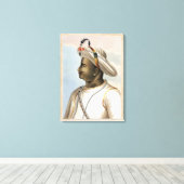 Tippoo Sultan (1749-99) bord uit 'Picturesque Sc Canvas Afdruk (Insitu (Houten vloer))