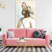 Tippoo Sultan (1749-99) bord uit 'Picturesque Sc Canvas Afdruk (Insitu (Woonkamer))