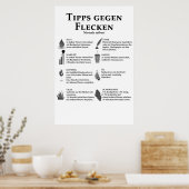 Tipps gegen Flecken, Wäscherei Poster (Keuken)