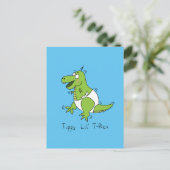 Tippy Lil T-Rex Baby Dinosaur Funny Briefkaart (Staand voorkant)