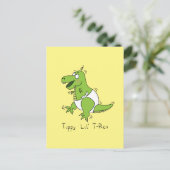 Tippy Lil T-Rex Baby Dinosaur Funny Briefkaart (Staand voorkant)