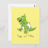 Tippy Lil T-Rex Baby Dinosaur Funny Briefkaart (Voorkant / Achterkant)