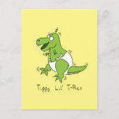 Tippy Lil T-Rex Baby Dinosaur Funny Briefkaart (Voorkant)