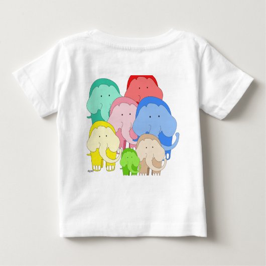 Tippy Toes Elephant Herd T-shirt (Achterkant)