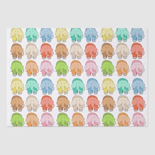 Tippy Toes Elephant Tissuepapier (Voorkant)