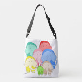 Tippy Toes Olifant Crossbody Bag Tas (Achterkant)