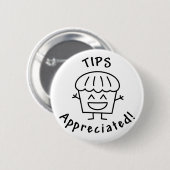 Tips-appreciated (de Happy Muffin) Ronde Button 5,7 Cm (Voorkant /achterkant)