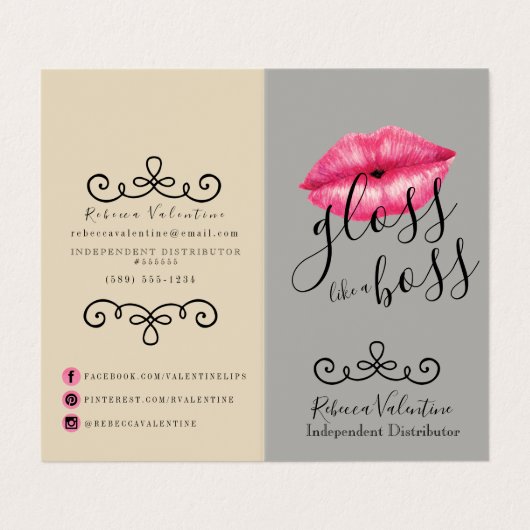 Tips en tricks Lipsense Distributor Visitekaartje (Buitenkant ongevouwen)