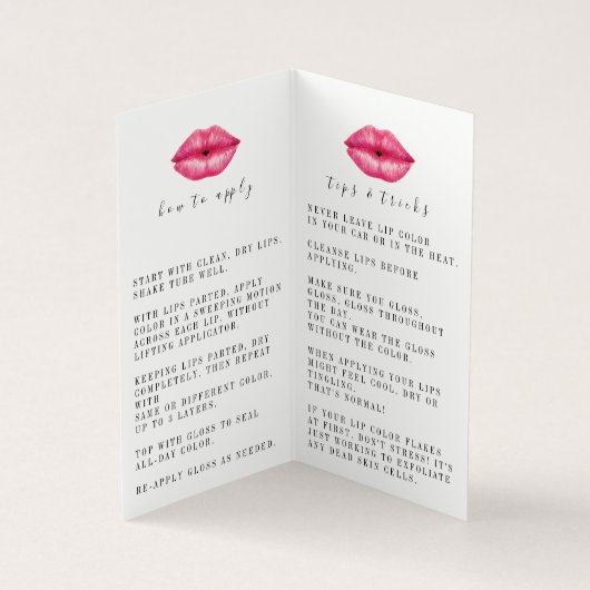 Tips en tricks Lipsense Distributor Visitekaartje (Binnen)