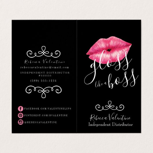 Tips en tricks Lipsense Distributor Visitekaartje (Buitenkant ongevouwen)