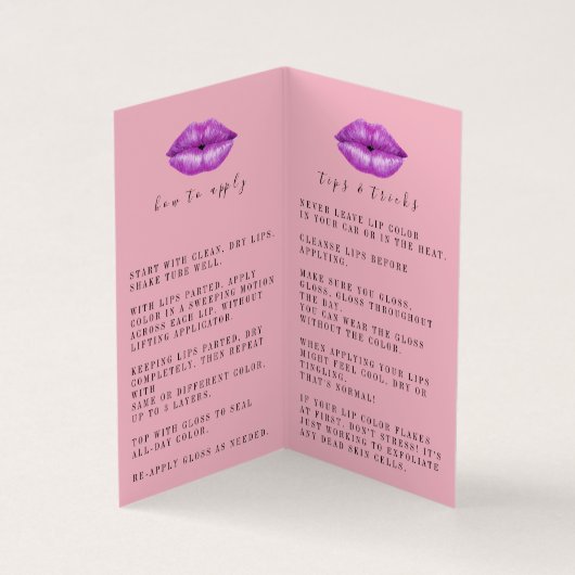 Tips en tricks Lipsense Distributor Visitekaartje (Binnen)