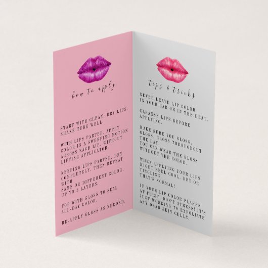 Tips en tricks Lipsense Distributor Visitekaartje (Binnen)