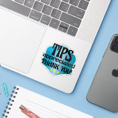 Tips gewaardeerd Dank u Sticker (Laptop met iPhone)