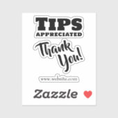 Tips gewaardeerd met Website Link Sticker (Vel)