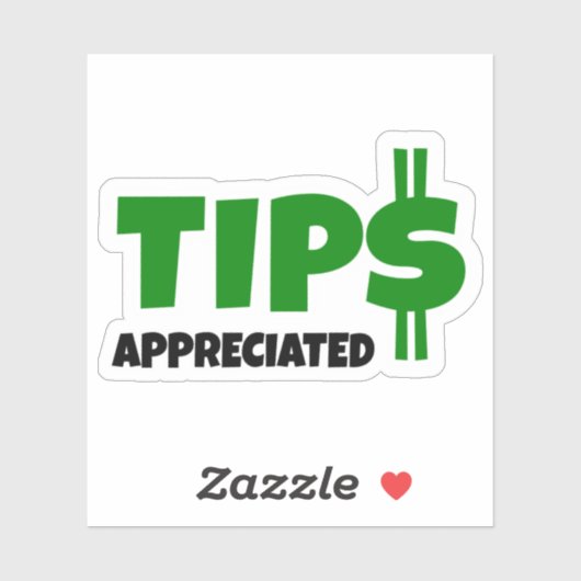 Tips gewaardeerd sticker (Vel)