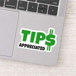 Tips gewaardeerd sticker