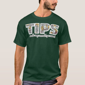 TIPS laat mijn wereld Canadese munten rondgaan T-shirt