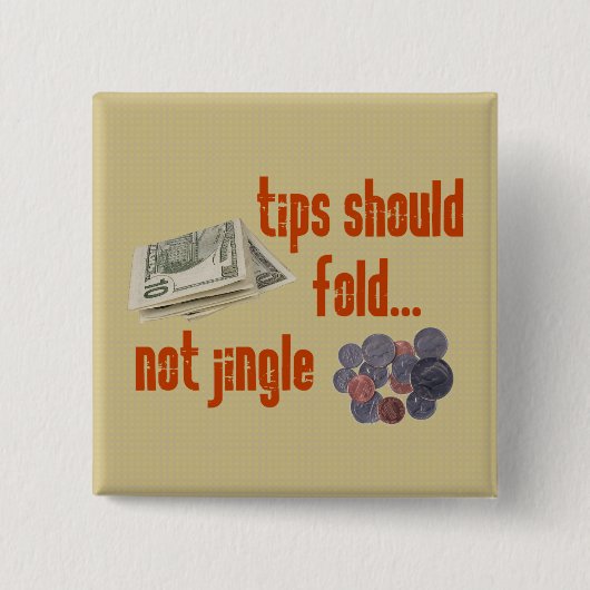 Tips moeten vouwen vierkante button 5,1 cm (Voorkant)