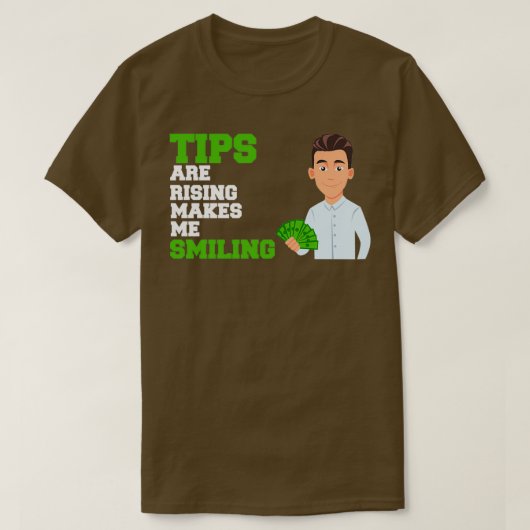 Tips stijgen maakt me glimlachen t-shirt (Design voorkant)