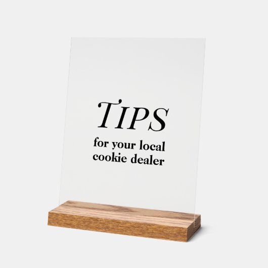 Tips-teken Acryl Bord (Hoek)